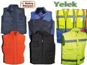 Anorak Yelek, Gabardin Yelek, Şişme yelek, Logolu iş yelekleri -