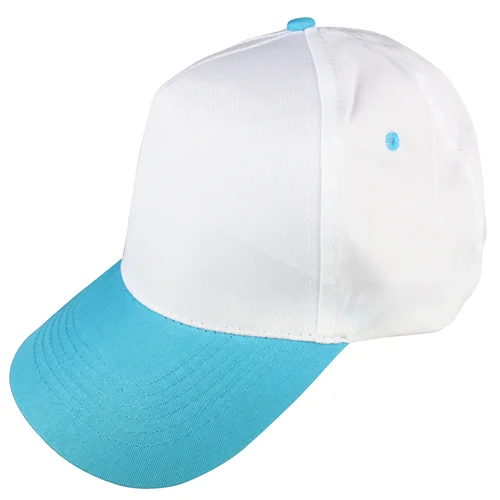 Promosyon Şapka Beyaz Turkuaz Siperli