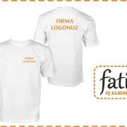 Firma Logolu Bisiklet Yaka T-shirt