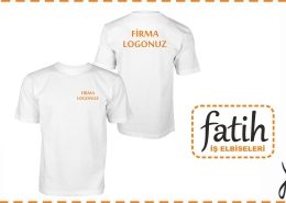 Firma Logolu Bisiklet Yaka T-shirt -