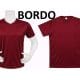 DRY TOUCH V YAKA YAĞMUR DESEN FORMA BORDO - Fatih iş elbiseleri istanbul Two burgundy short-sleeve T-shirts on white mannequins, shown side by side with 'BORDO' text above them -