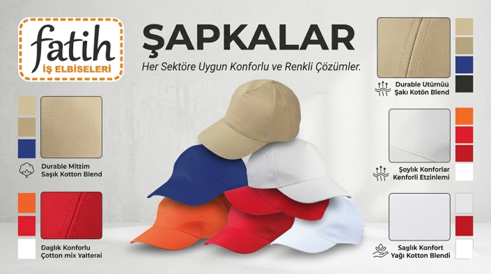 Firmanıza özel şapka - Fatih iş elbiseleri istanbul Promosyon şapka, Logolu şapka üretimi -
