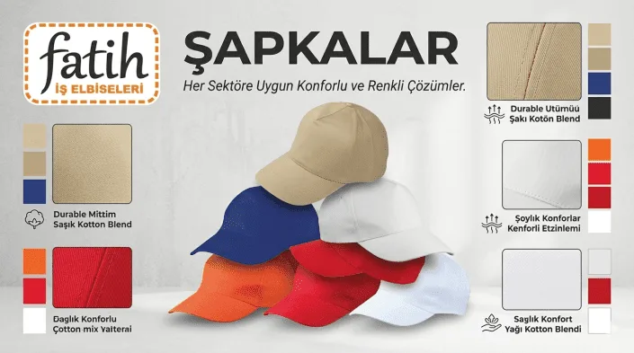 Firmanıza özel şapka - Fatih iş elbiseleri istanbul Promosyon şapka, Logolu şapka üretimi -