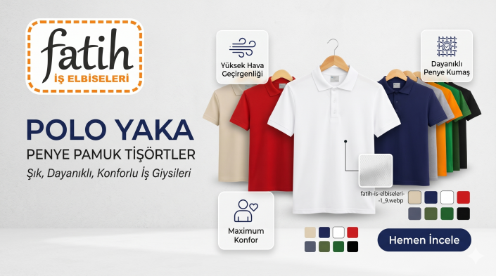 polo yaka kısa kol penye pamuk iş tişörtü - Fatih iş elbiseleri istanbul iş tişörtleri polo yaka kol bantlı -