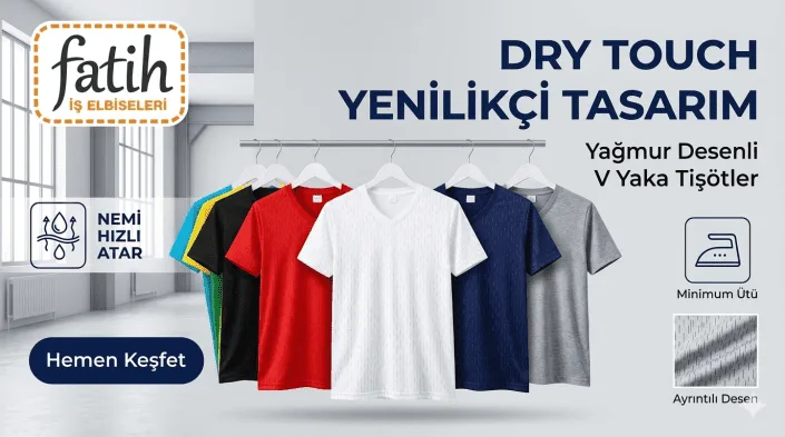 Dry Touch V yaka tişört - Fatih iş elbiseleri istanbul Dry Touch V yaka iş tişörtü -