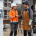 Collage showing industrial workers: a factory technician with a tablet at a production line, and two tradespeople discussing beside a forklift and warehouse staff handling boxes.